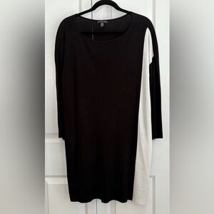 EILEEN FISHER WOMENS DRESS, COLORBLOCK, BLACK & WHITE. Size xl